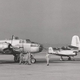 The small size of the XP-77 is readily apparent as it sits between a North American B-25 and a Douglas A-20